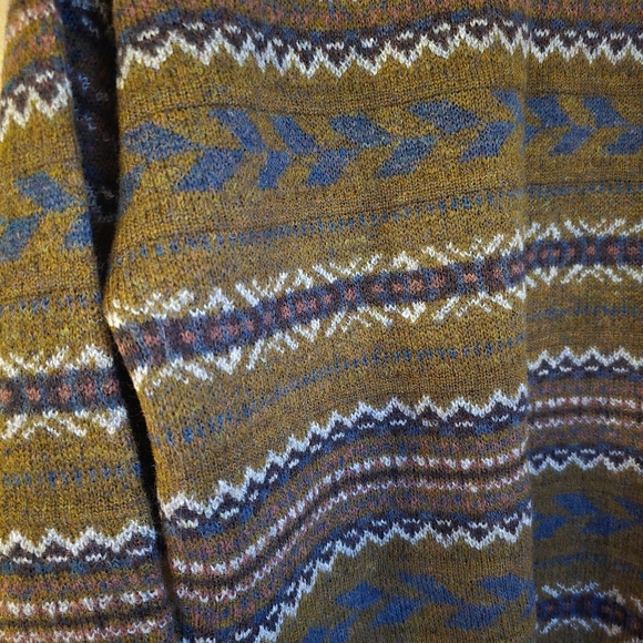 Cambio Italia Vintage Fair Isle Sweater Men's Large Made in Italy Wool Blend - Picture 6 of 10